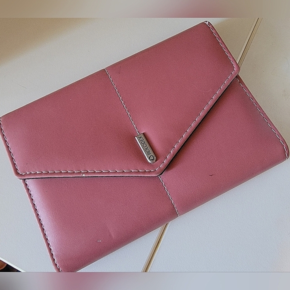 #Rolodex Tri Fold Pink Business Card Holder Carrier Organizer #LikeNew - Picture 2 of 8